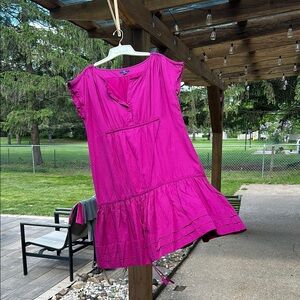 GAP Flowy Summer Dress with tie back Fuchsia Pink Color Women's Size 12 GUC